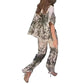 🤩Fashion Casual Vrouwen V-Hals Gedrukt Plug Mouwen Kostuum