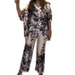 🤩Fashion Casual Vrouwen V-Hals Gedrukt Plug Mouwen Kostuum