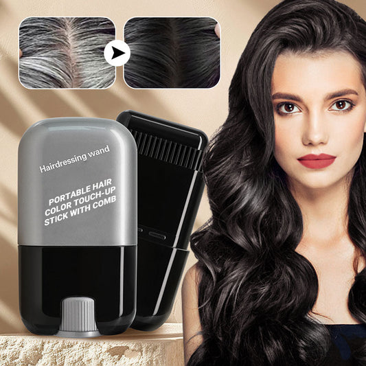 50% KORTING 🔥✨ Draagbare haarverfstick met ingebouwde kam - Snelle en gemakkelijke dekking!