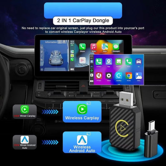 🔥2025 Nieuwjaarspromotie - 50% korting🔥Mini Draadloze CarPlay Adapter