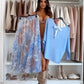 📣 60% KORTING!!!💥Blauwe set: top met een leuk strikje op de rug en een tulle rok