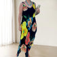 🌟Tot 50 % korting!🌟Elegante Zachte Mouwloze Bloemige Flowy Jurk