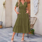 🌿 Dames Casual Zomerjurk met V-Hals ☀️ Licht, Comfortabel & Elegant – Nu 50% KORTING