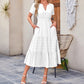 🌿 Dames Casual Zomerjurk met V-Hals ☀️ Licht, Comfortabel & Elegant – Nu 50% KORTING