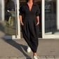 ⏳Beperkte tijd 50% korting!💥 🌸Voorjaarsspecials🌸 Midi-jurk met V-hals en revers