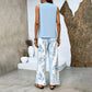 🌸Speciale prijs🌸  Dames Trendy Print 2-delige Outfits Mouwloze Top & Broek