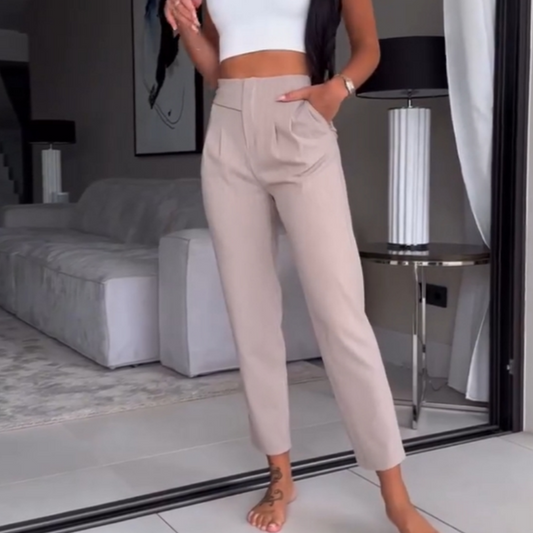 🌸Lentespecials🍀2025 Dames Veelzijdige Casual Pinstripe Pak Broek