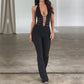 Sexy Dames Jumpsuit Zonder Mouwen met Kant en V-Hals