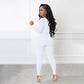 Effen kleur half rits naadloze jumpsuit