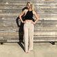 Vrouwen's high waist elastische wide-leg broeken- superstretchy