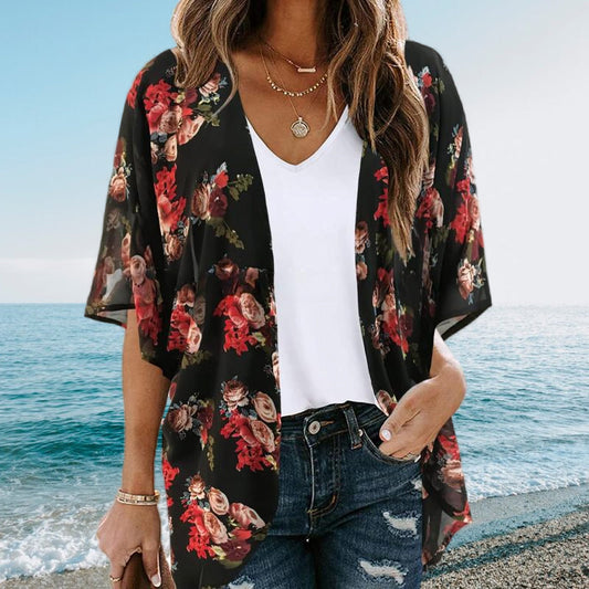 Zomers Cool Flowy Gebloemd Zonnehemd