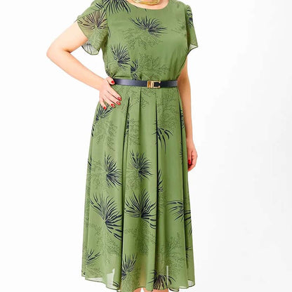🔥 A-lijn midi-jurk met ceintuur voor dames 🌸 Bloemige zomerjurk die je moet hebben