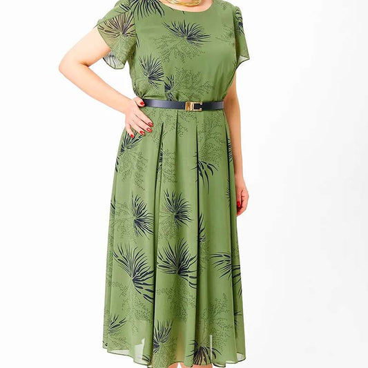🔥 A-lijn midi-jurk met ceintuur voor dames 🌸 Bloemige zomerjurk die je moet hebben