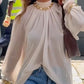 Eenvoudig vloeiende pure pure lange mouw lange dames top