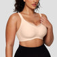 🏆 Flash Sale ⚡ Meer dan 50.000 verkocht! Bijna uitverkocht – 💥🎉 Dames draadloze V-hals kruissteek mesh-slip zonder naden – optillende beha, perfect als cadeau