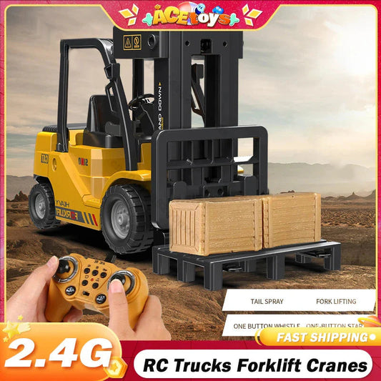 🔥Beperkte tijd 40% korting 🔥RC Vorkheftruck met Verlichting Muziekspuit⏰Gratis verzending