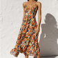 🔥Laatste dag - 50% korting👗 Jurk met halterprint