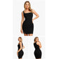 Mini Jurk met Splitjes en Ingebouwde Shapewear
