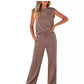 🔥2025 Hot Sale🔥Set van 2 casual mouwloze top en broek met trekkoord voor dames