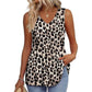 💜LAATSTE DAG PROMOTIE - 50% KORTING💜Damesprint Vloeiende Mouwloze V Hals Peplum Tops