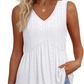 ⏰Hot Sale 50% korting🎁 Casual V-hals Bloemige Ruffels Mouwloze Top voor dames