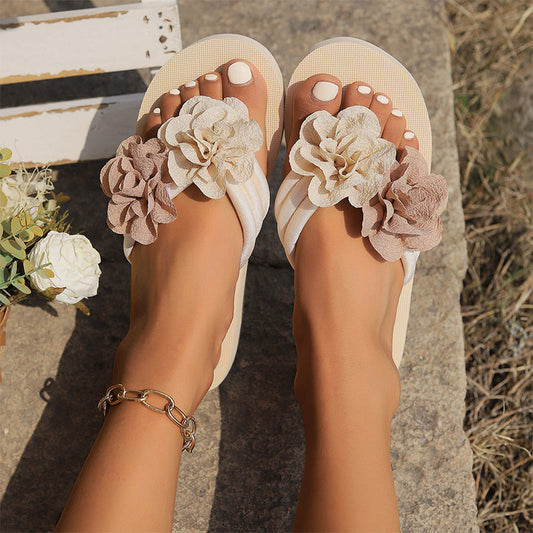 🏖️Zomerspecials🌴Antislip Strandsandalen voor Dames met Bloemdetails