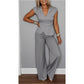 🛍️Limited Time 50% OFF💋Women's Elegant V-Neck Top & Pants Set