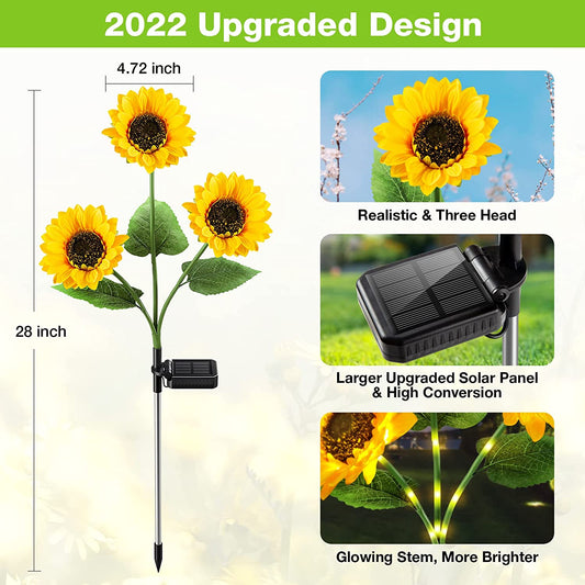 ⏳Tijdelijke aanbieding⏰Zonnebloem Solar Tuinpaal Led-verlichting🌻