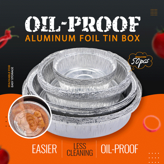 🔥Oliebestendige Aluminiumfolie Blikken Doos