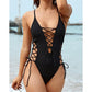 👙Dames Sexy V-hals Eendelig Badpak