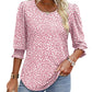 Casual Vrouwen Blouses Met Driekwart Mouwen