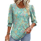 Casual Vrouwen Blouses Met Driekwart Mouwen