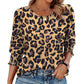 Casual Vrouwen Blouses Met Driekwart Mouwen