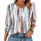 Casual Vrouwen Blouses Met Driekwart Mouwen