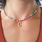 Modieuze 26-Alfabet Hanger & Kleurrijke Kralen Ketting