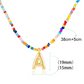 Modieuze 26-Alfabet Hanger & Kleurrijke Kralen Ketting