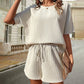 Casual wafel 2-delige damesset