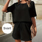 Casual wafel 2-delige damesset
