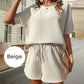 Casual wafel 2-delige damesset