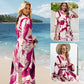 🌸💃 Dames bloemenjurk Maxi met v-flame halslijn