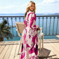 🌸💃 Dames bloemenjurk Maxi met v-flame halslijn