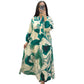 🌸💃 Dames bloemenjurk Maxi met v-flame halslijn