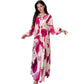🌸💃 Dames bloemenjurk Maxi met v-flame halslijn