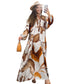 🌸💃 Dames bloemenjurk Maxi met v-flame halslijn