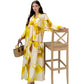 🌸💃 Dames bloemenjurk Maxi met v-flame halslijn