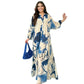 🌸💃 Dames bloemenjurk Maxi met v-flame halslijn