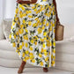 🎉 Beperkte Verkoop 🎉 Elegant Dames Lange Jurk met Citroenprint en Spaghettibandjes