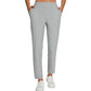 Hoge elastische broek voor dames met zakken met ritssluiting