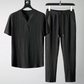 Ademende Tweedelige Set voor Heren in Casual Stijl