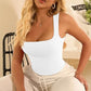 🎀Dames tanktop met vierkante hals, mouwloos en dubbellaags